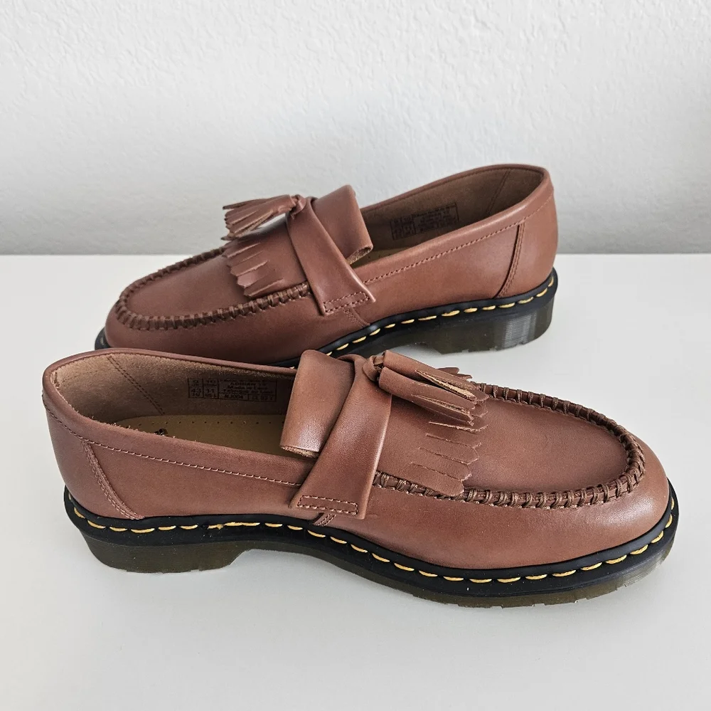 NWOT Dr Martens | Adrian Carrara Leather Tassel Loafer Shoed Mens 10 Womens 11 - Picture 7 of 10